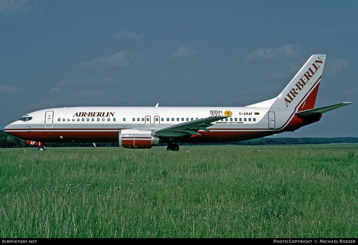 Aircraft Photo of D-ABAF | Boeing 737-4Y0 | Air Berlin | AirHistory.net #351415