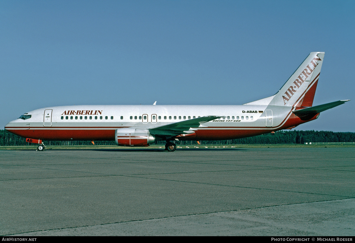 Aircraft Photo of D-ABAB | Boeing 737-4K5 | Air Berlin | AirHistory.net #351423