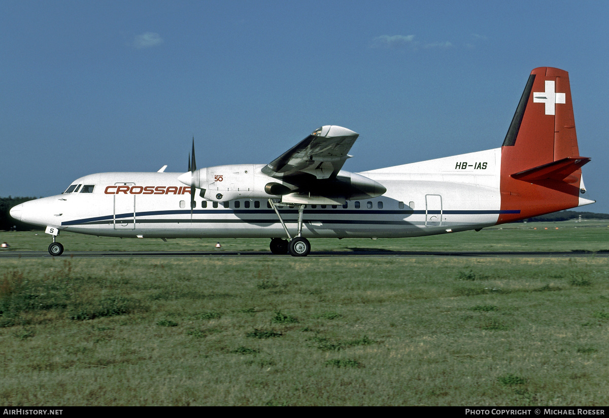 Aircraft Photo of HB-IAS | Fokker 50 | Crossair | AirHistory.net #351645