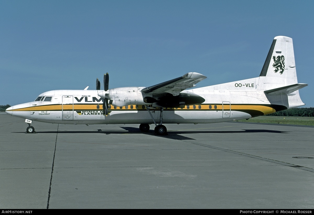 Aircraft Photo of OO-VLE | Fokker 50 | VLM Airlines | AirHistory.net #351695