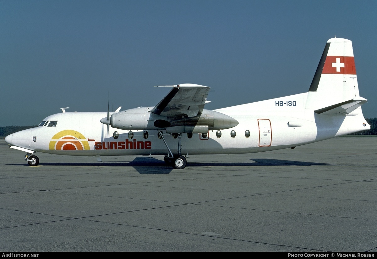 Aircraft Photo of HB-ISG | Fokker F27-200 Friendship | Sunshine Aviation | AirHistory.net #351714