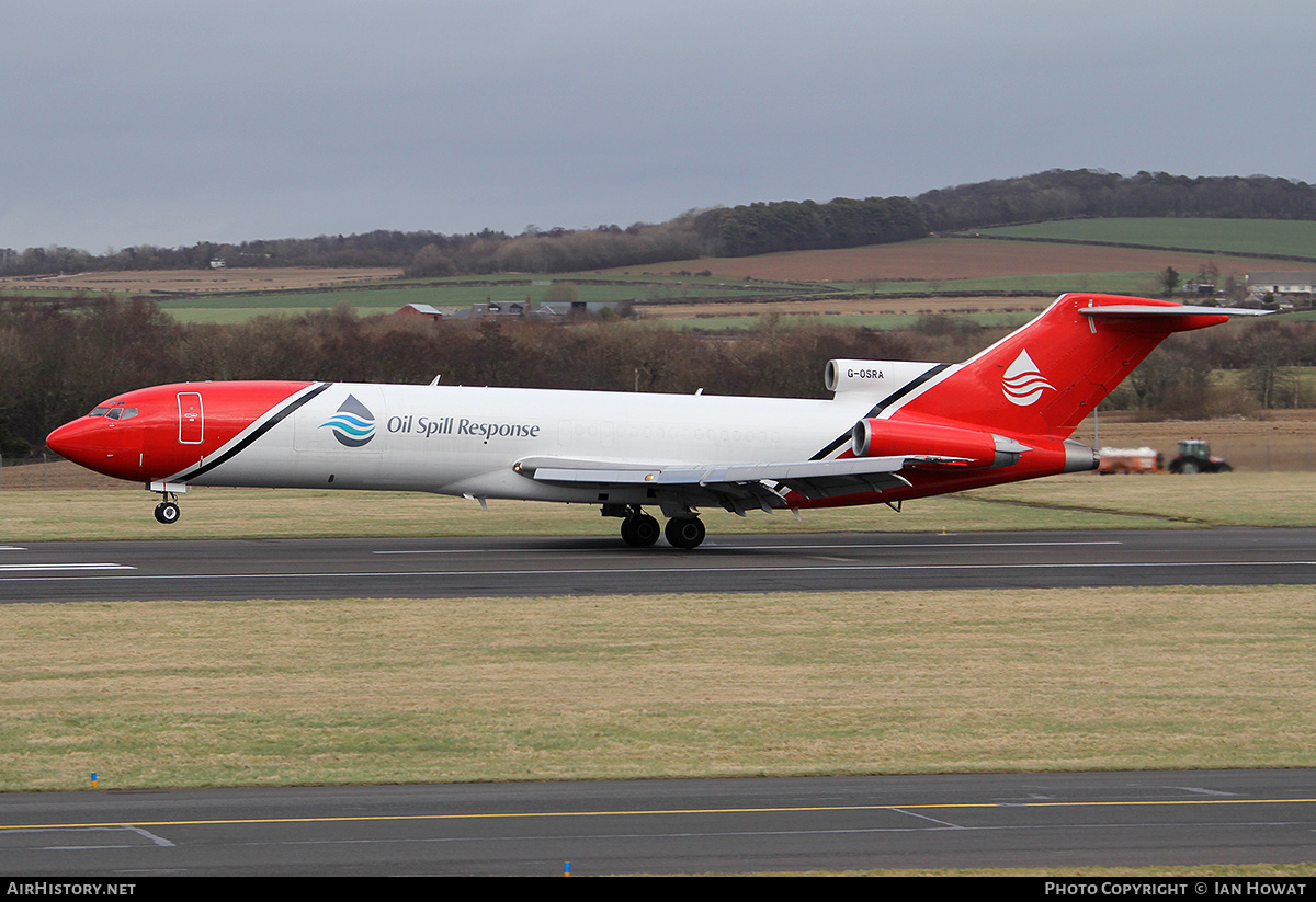 Aircraft Photo of G-OSRA | Boeing 727-2S2F/Adv(RE) Super 27 | Oil Spill Response | AirHistory.net #352132