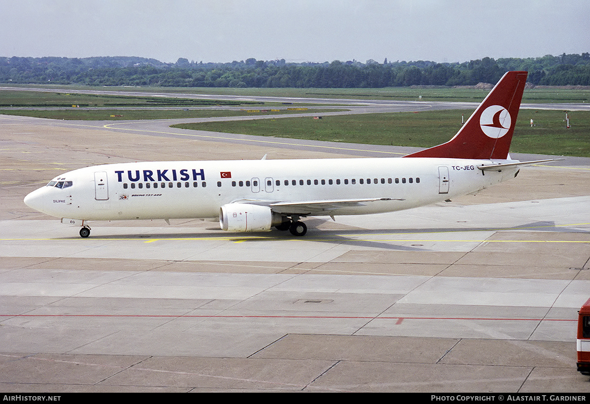 Aircraft Photo of TC-JEG | Boeing 737-4Q8 | Turkish Airlines | AirHistory.net #352162