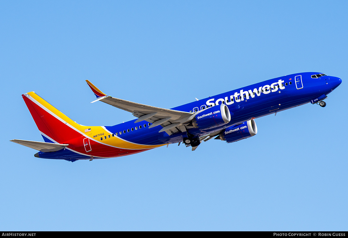 Aircraft Photo of N8715Q | Boeing 737-8 Max 8 | Southwest Airlines | AirHistory.net #352193