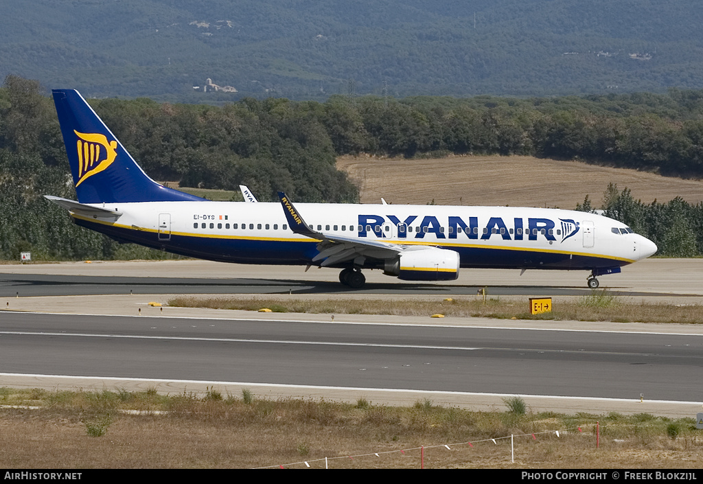 Aircraft Photo of EI-DYS | Boeing 737-8AS | Ryanair | AirHistory.net #352255