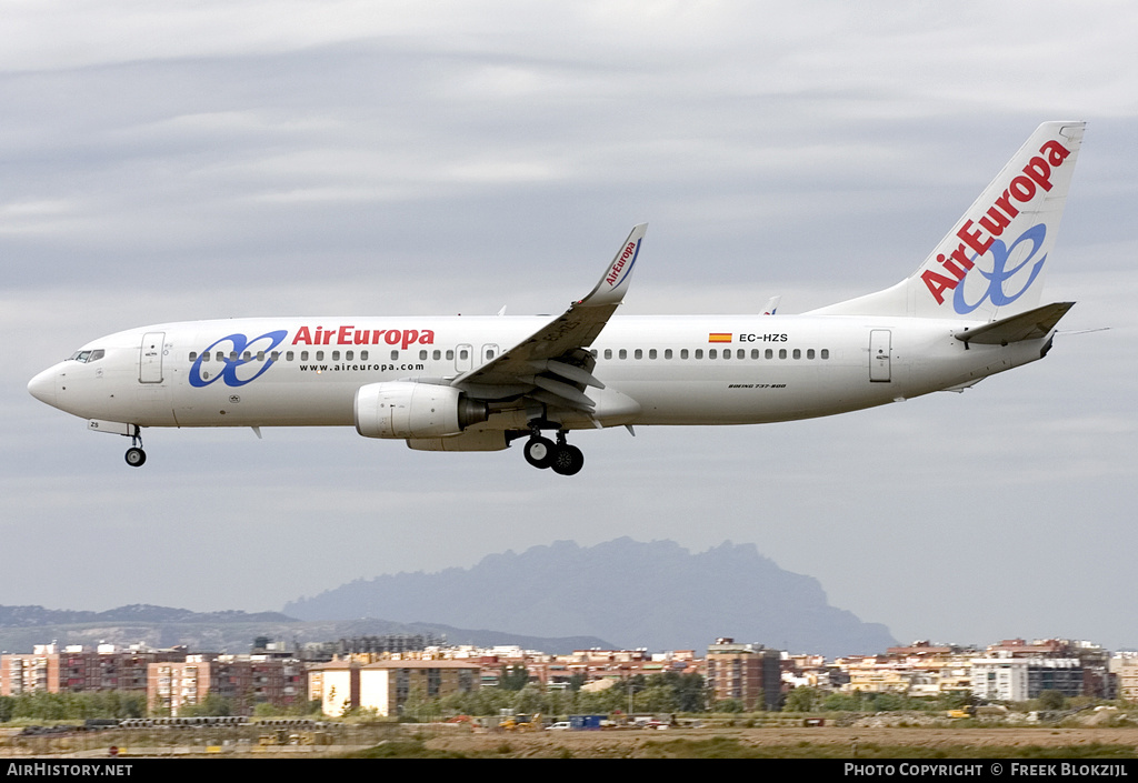 Aircraft Photo of EC-HZS | Boeing 737-86Q | Air Europa | AirHistory.net #352259