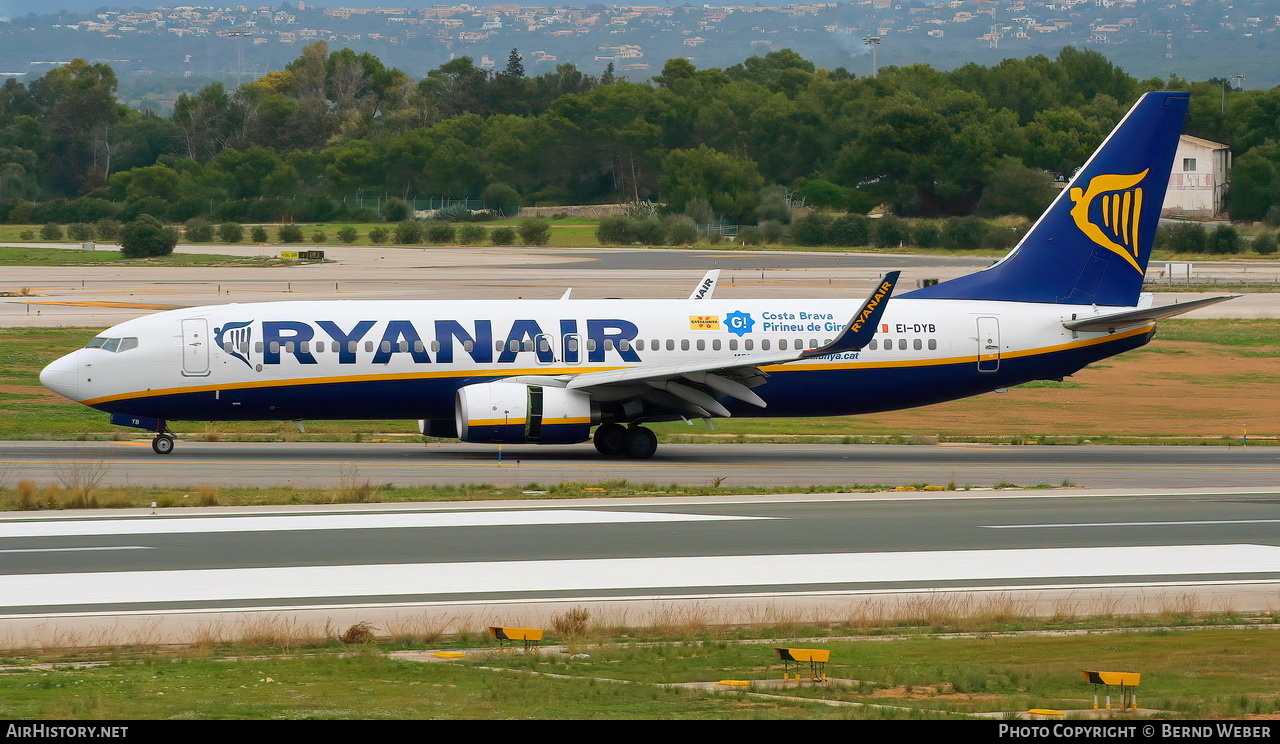 Aircraft Photo of EI-DYB | Boeing 737-8AS | Ryanair | AirHistory.net #352321