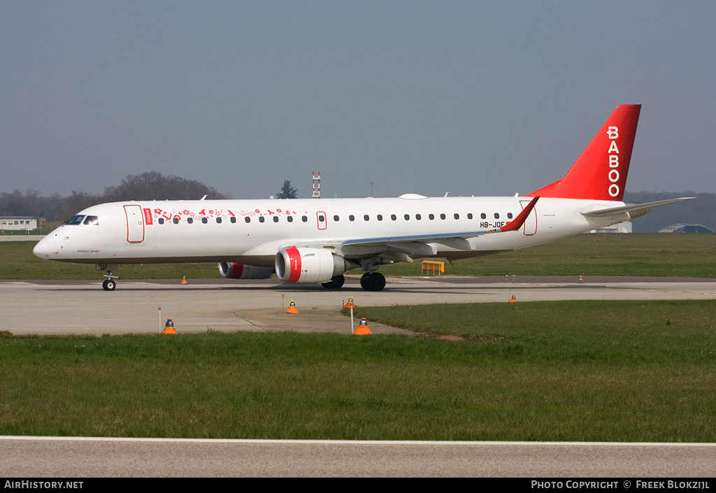 Aircraft Photo of HB-JQF | Embraer 190LR (ERJ-190-100LR) | Flybaboo | AirHistory.net #352442