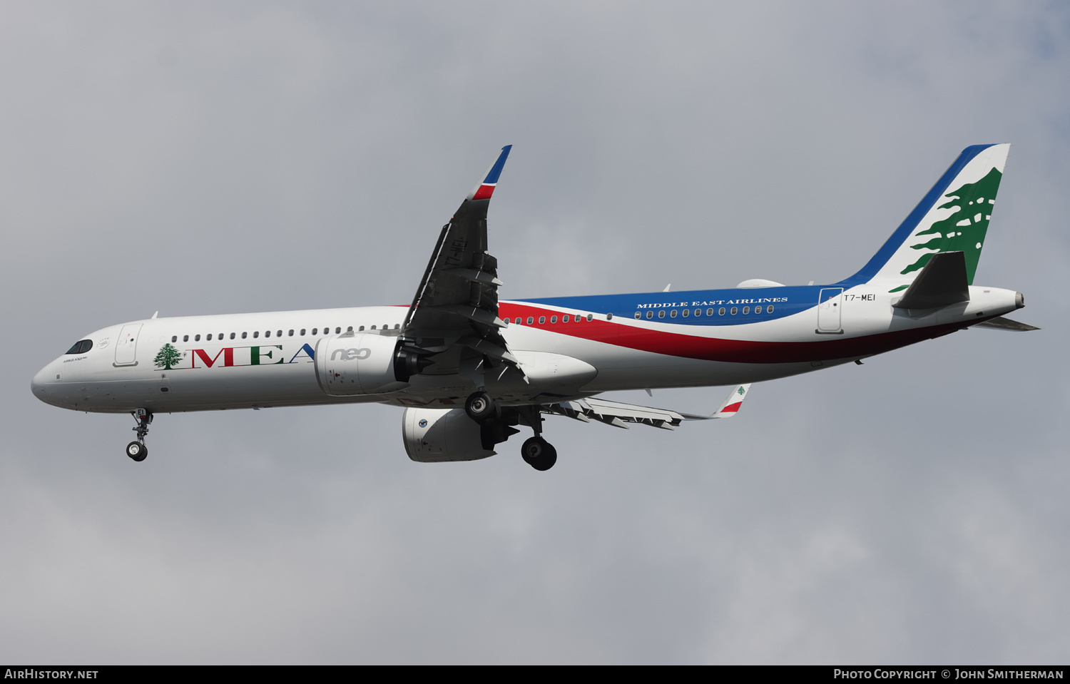 Aircraft Photo of T7-ME1 | Airbus A321-271N | MEA - Middle East Airlines | AirHistory.net #352555