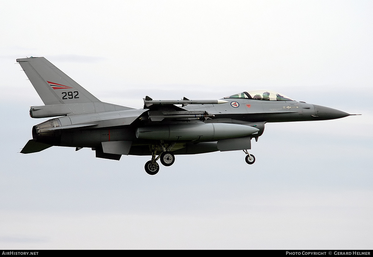 Aircraft Photo of 292 | General Dynamics F-16AM Fighting Falcon | Norway - Air Force | AirHistory.net #352618