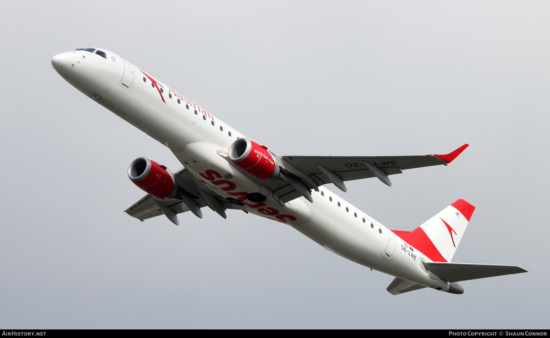 Aircraft Photo of OE-LWE | Embraer 195LR (ERJ-190-200LR) | Austrian Airlines | AirHistory.net #352730