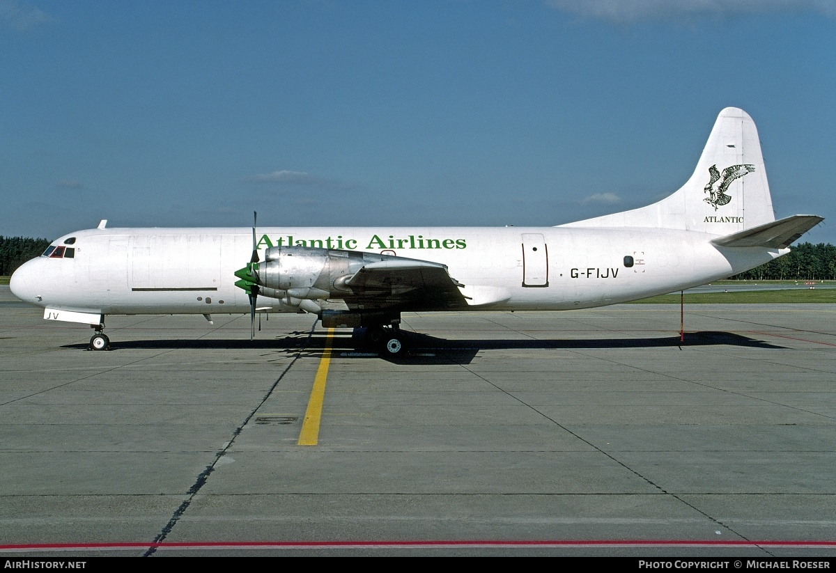 Aircraft Photo of G-FIJV | Lockheed L-188C(F) Electra | Atlantic Airlines | AirHistory.net #352820