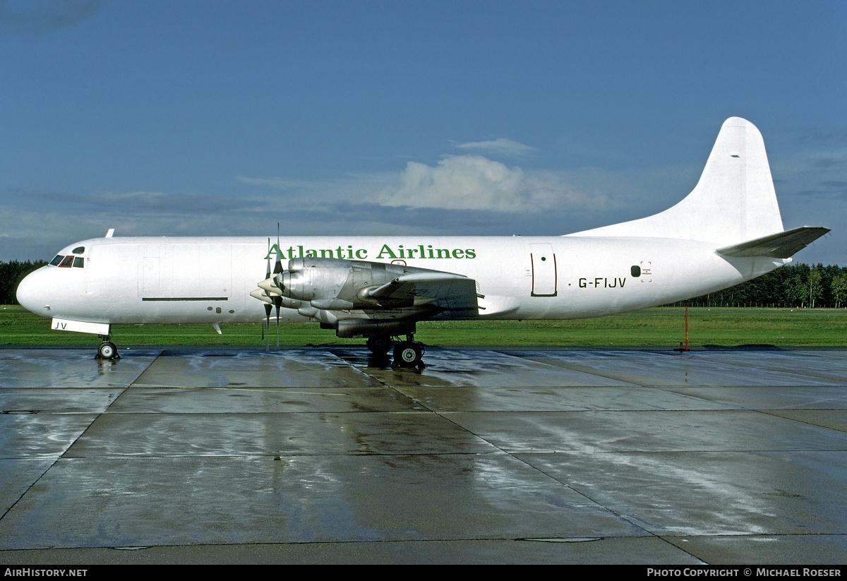 Aircraft Photo of G-FIJV | Lockheed L-188C(F) Electra | Atlantic Airlines | AirHistory.net #352836