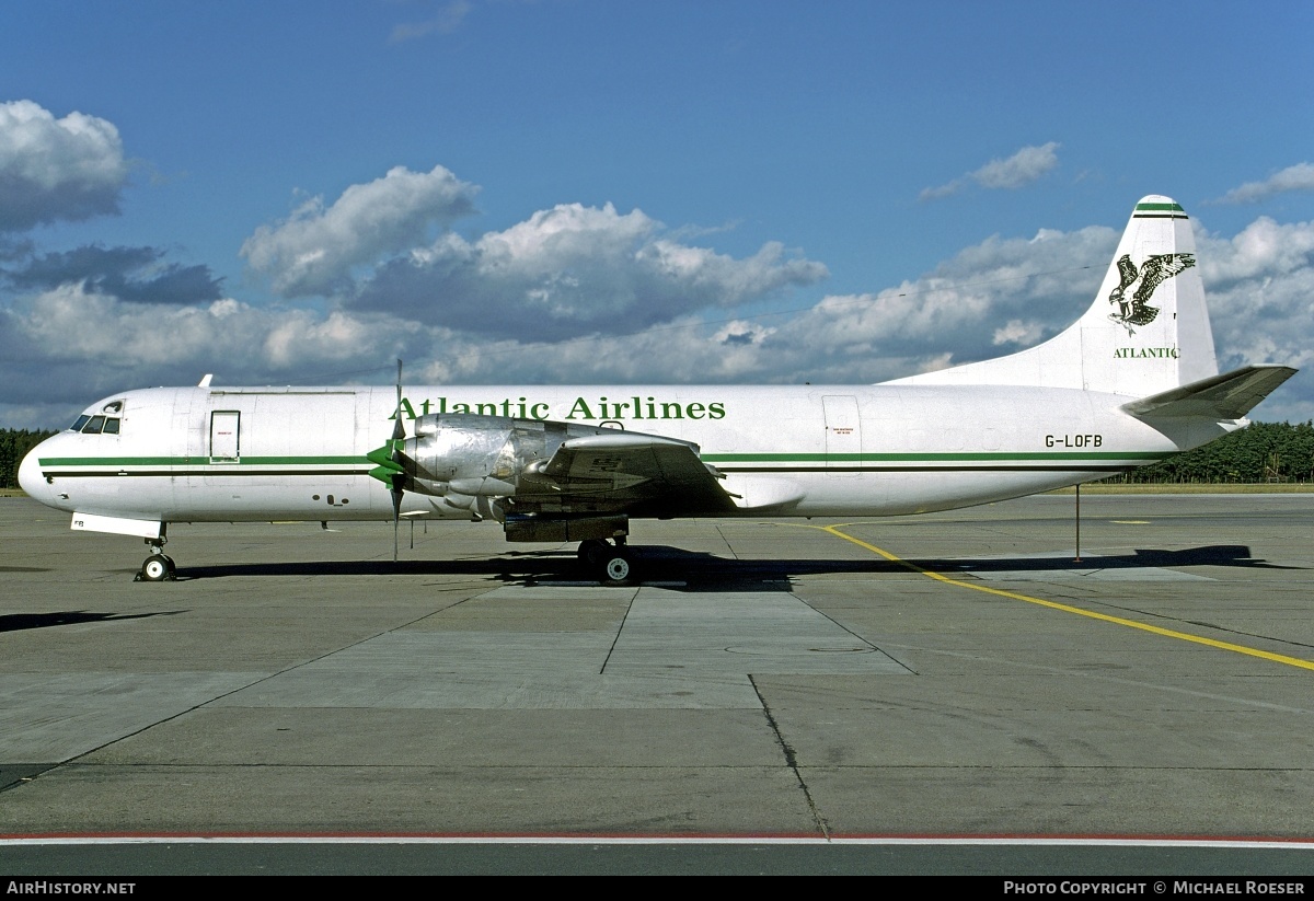 Aircraft Photo of G-LOFB | Lockheed L-188C(F) Electra | Atlantic Airlines | AirHistory.net #352841