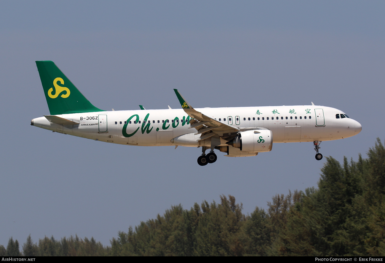 Aircraft Photo of B-306Z | Airbus A320-251N | Spring Airlines | AirHistory.net #352846