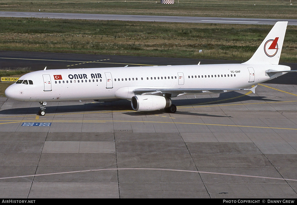 Aircraft Photo of TC-OAF | Airbus A321-231 | Onur Air | AirHistory.net #352885
