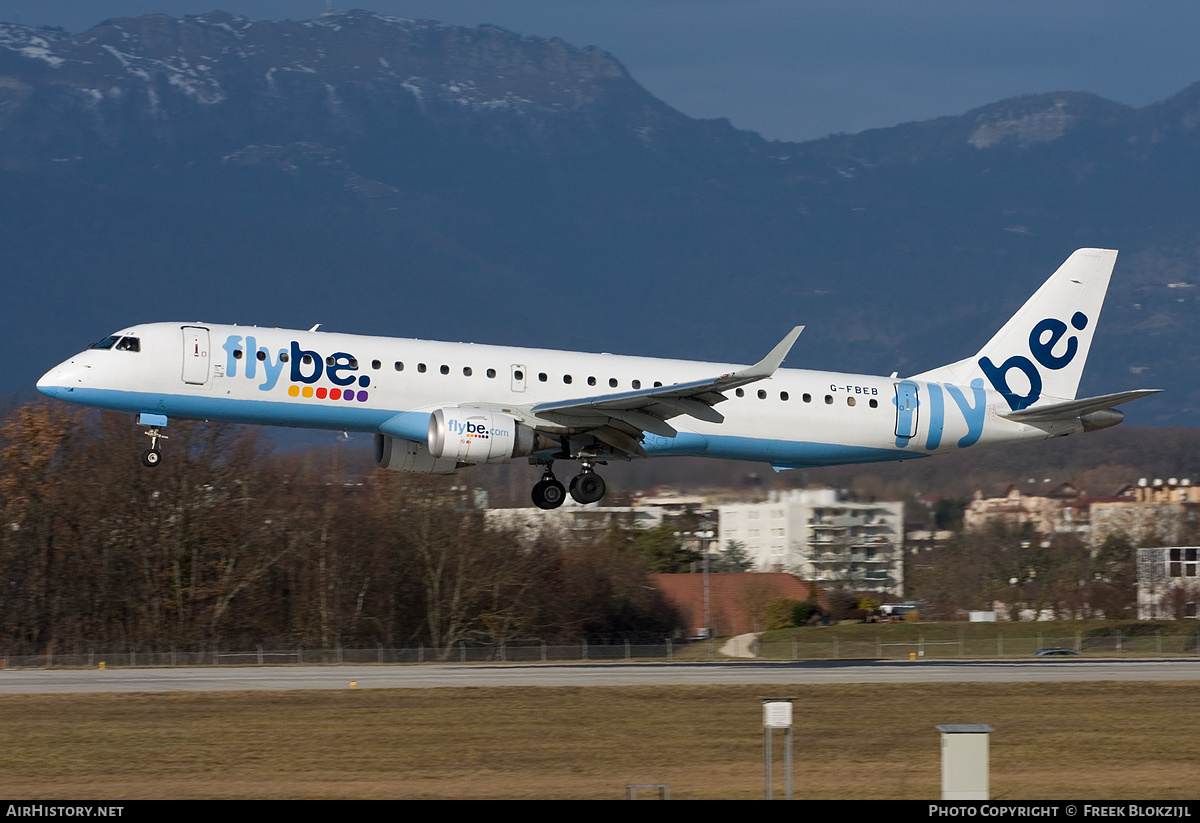 Aircraft Photo of G-FBEB | Embraer 195LR (ERJ-190-200LR) | Flybe | AirHistory.net #353004