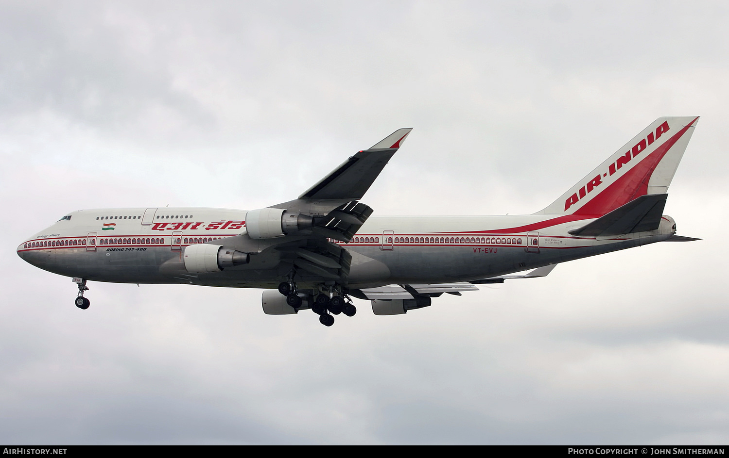 Aircraft Photo of VT-EVJ | Boeing 747-4B5 | Air India | AirHistory.net #353010