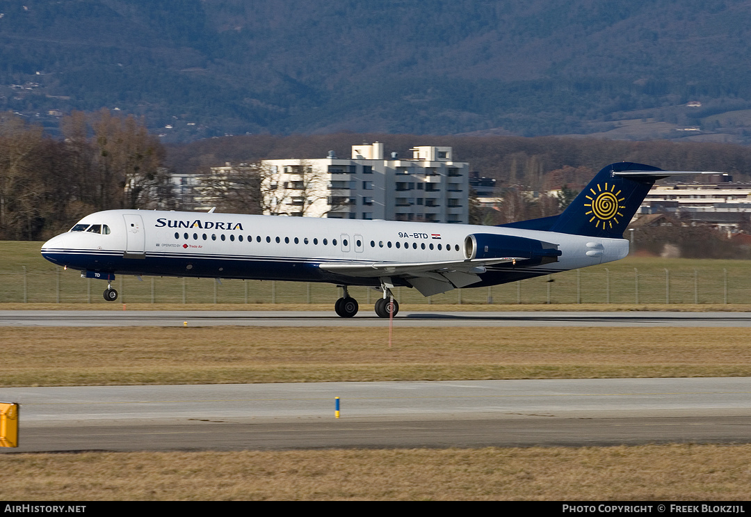 Aircraft Photo of 9A-BTD | Fokker 100 (F28-0100) | SunAdria Airlines | AirHistory.net #353032