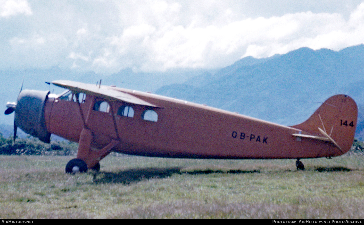 Aircraft Photo of OB-PAK-144 | Stinson-Faucett F-19 | AirHistory.net #353146