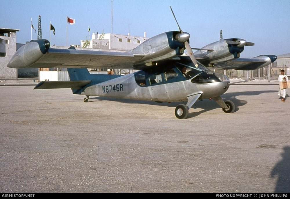 Aircraft Photo of N8745R | Helio H-500 Twin Courier | AirHistory.net #353166