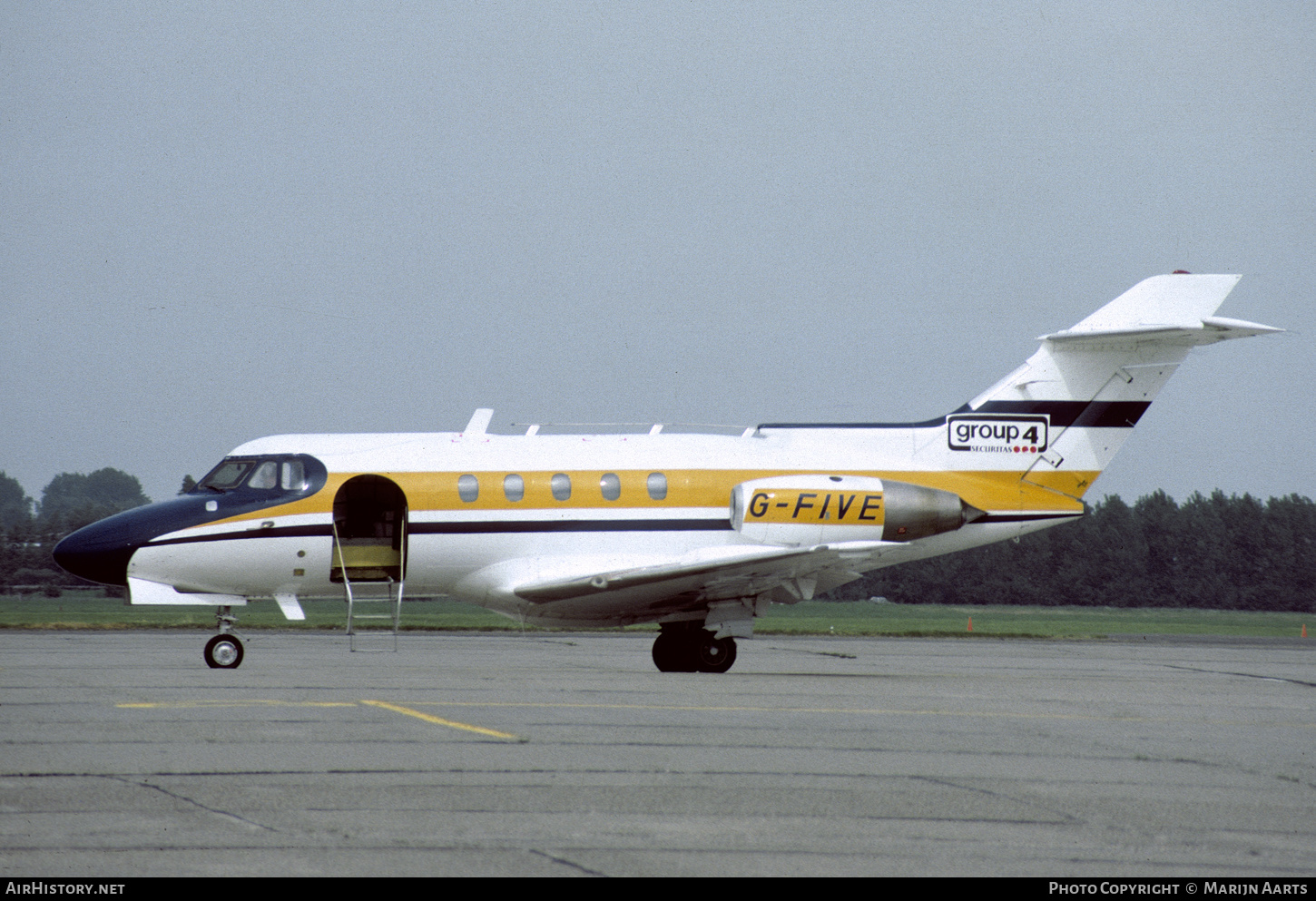 Aircraft Photo of G-FIVE | De Havilland D.H. 125-1 | Group 4 Securitas | AirHistory.net #353274