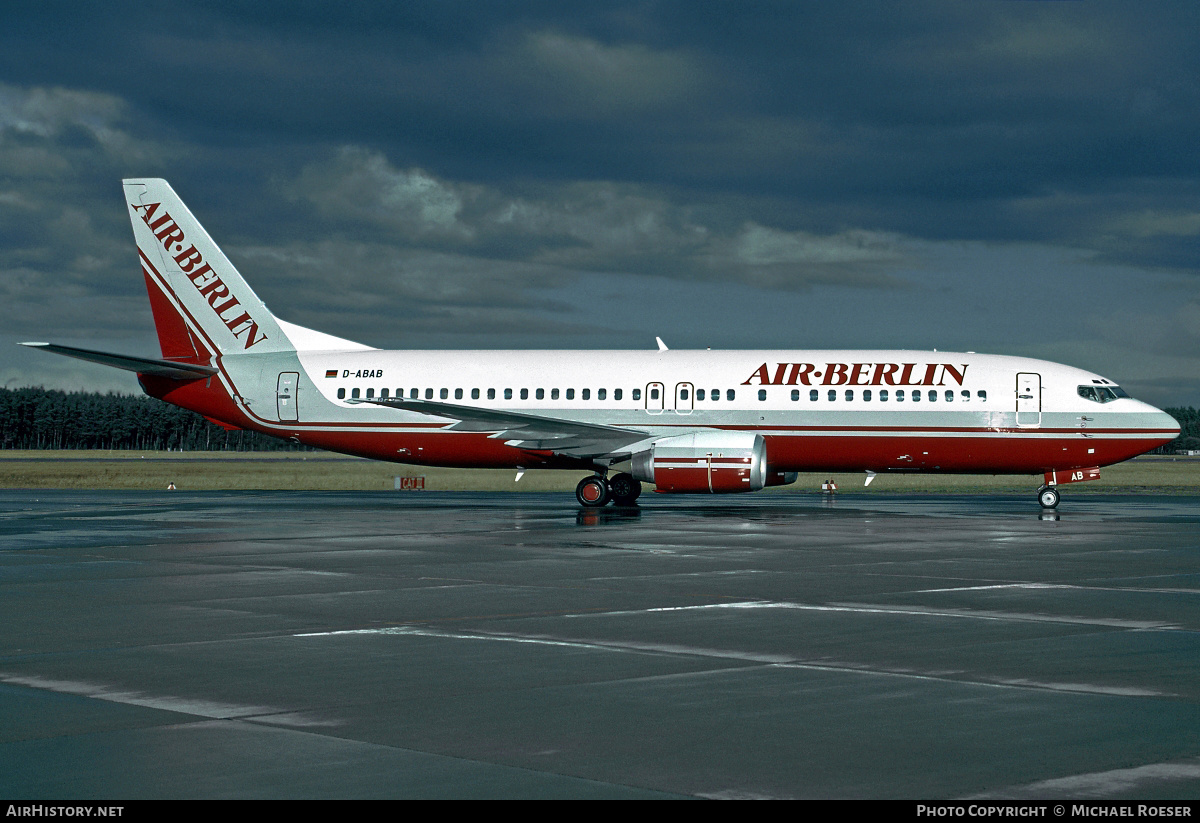 Aircraft Photo of D-ABAB | Boeing 737-4K5 | Air Berlin | AirHistory.net #353440