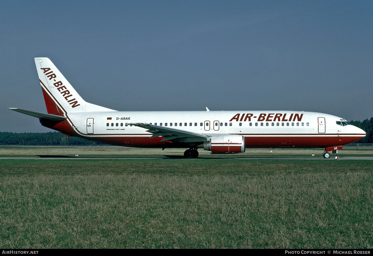 Aircraft Photo of D-ABAK | Boeing 737-46J | Air Berlin | AirHistory.net #353466
