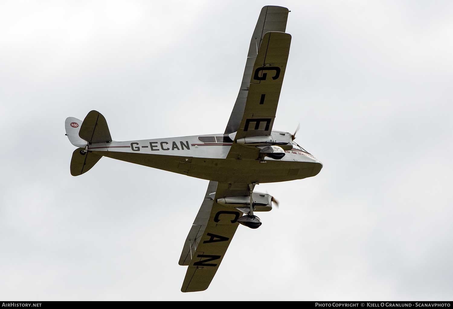 Aircraft Photo of G-ECAN | De Havilland D.H. 84A Dragon 3 | Railway Air Services | AirHistory.net #353518