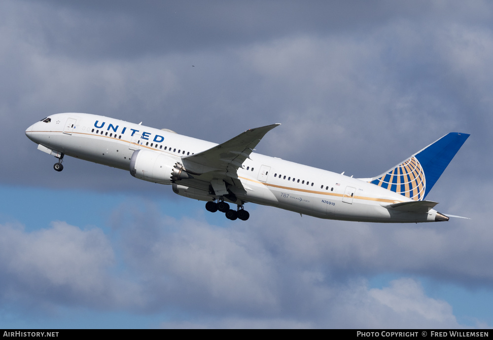 Aircraft Photo of N26910 | Boeing 787-8 Dreamliner | United Airlines | AirHistory.net #353539