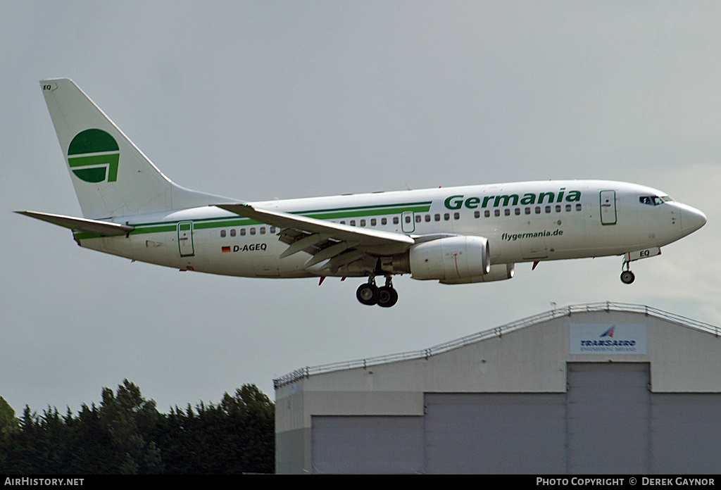 Aircraft Photo of D-AGEQ | Boeing 737-75B | Germania | AirHistory.net #353735