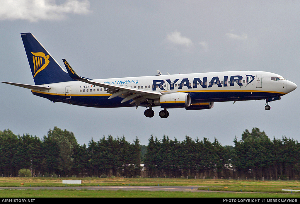 Aircraft Photo of EI-EBK | Boeing 737-8AS | Ryanair | AirHistory.net #353758