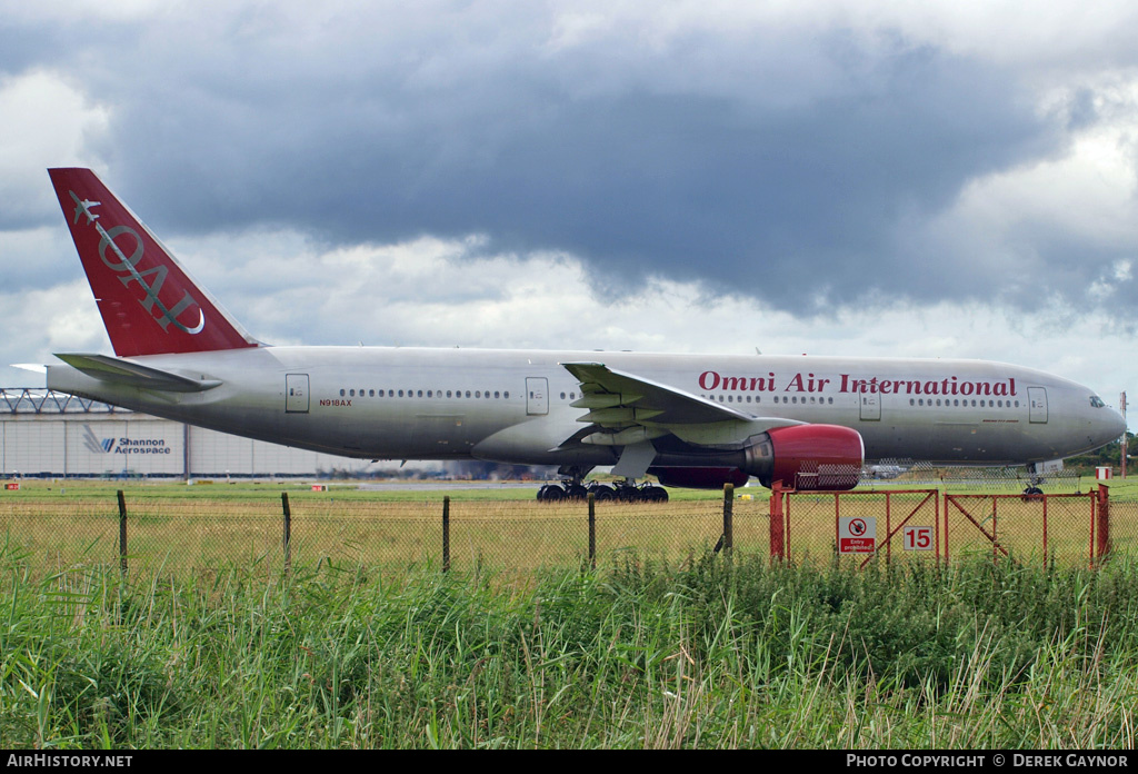 Aircraft Photo of N918AX | Boeing 777-222/ER | Omni Air International - OAI | AirHistory.net #353801