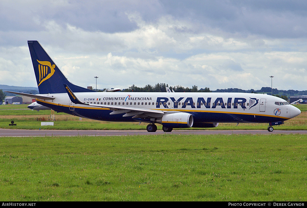 Aircraft Photo of EI-DWW | Boeing 737-8AS | Ryanair | Comunitat Valenciana | AirHistory.net #353808
