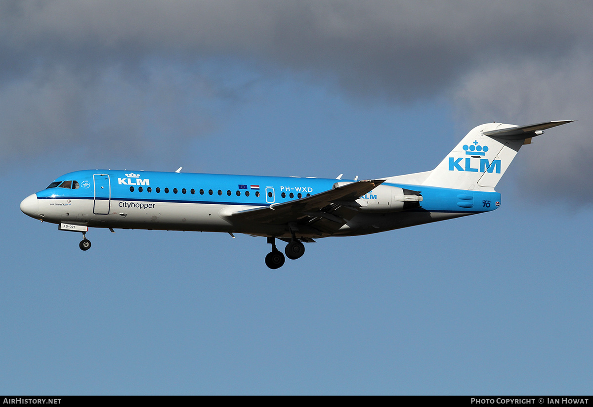 Aircraft Photo of PH-WXD | Fokker 70 (F28-0070) | KLM Cityhopper | AirHistory.net #353943