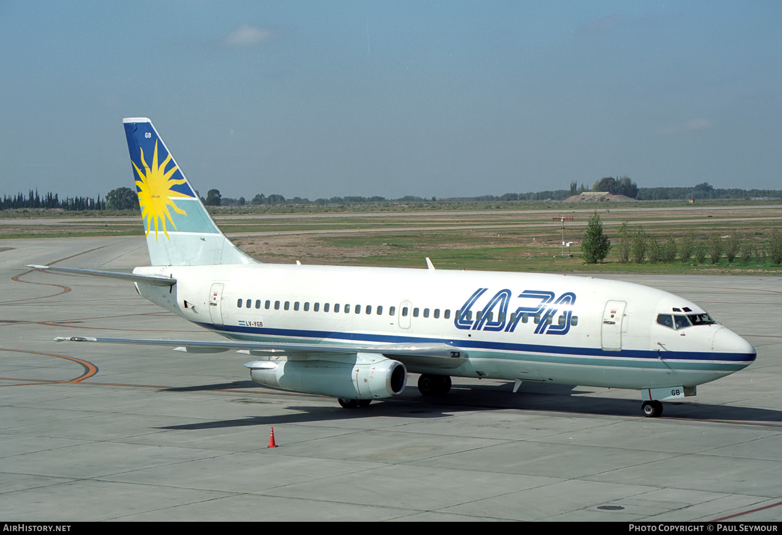 Aircraft Photo of LV-YGB | Boeing 737-2S3/Adv | LAPA - Líneas Aéreas Privadas Argentinas | AirHistory.net #353948