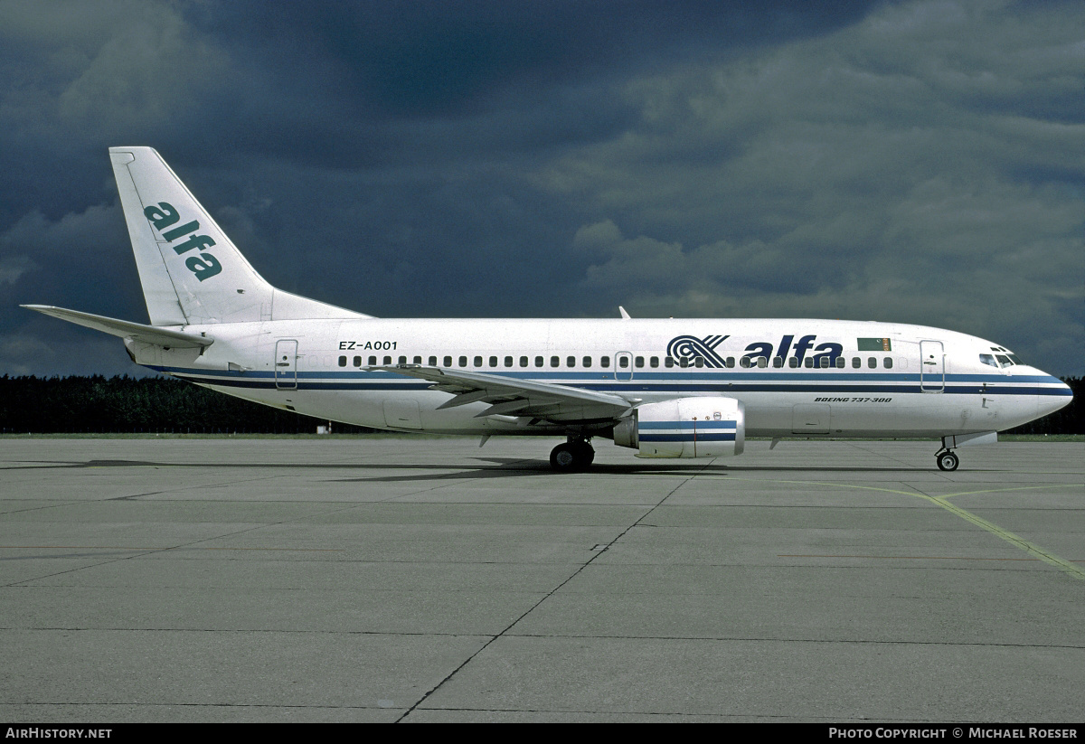 Aircraft Photo of EZA001 Boeing 737341 Alfa Airlines AirHistory