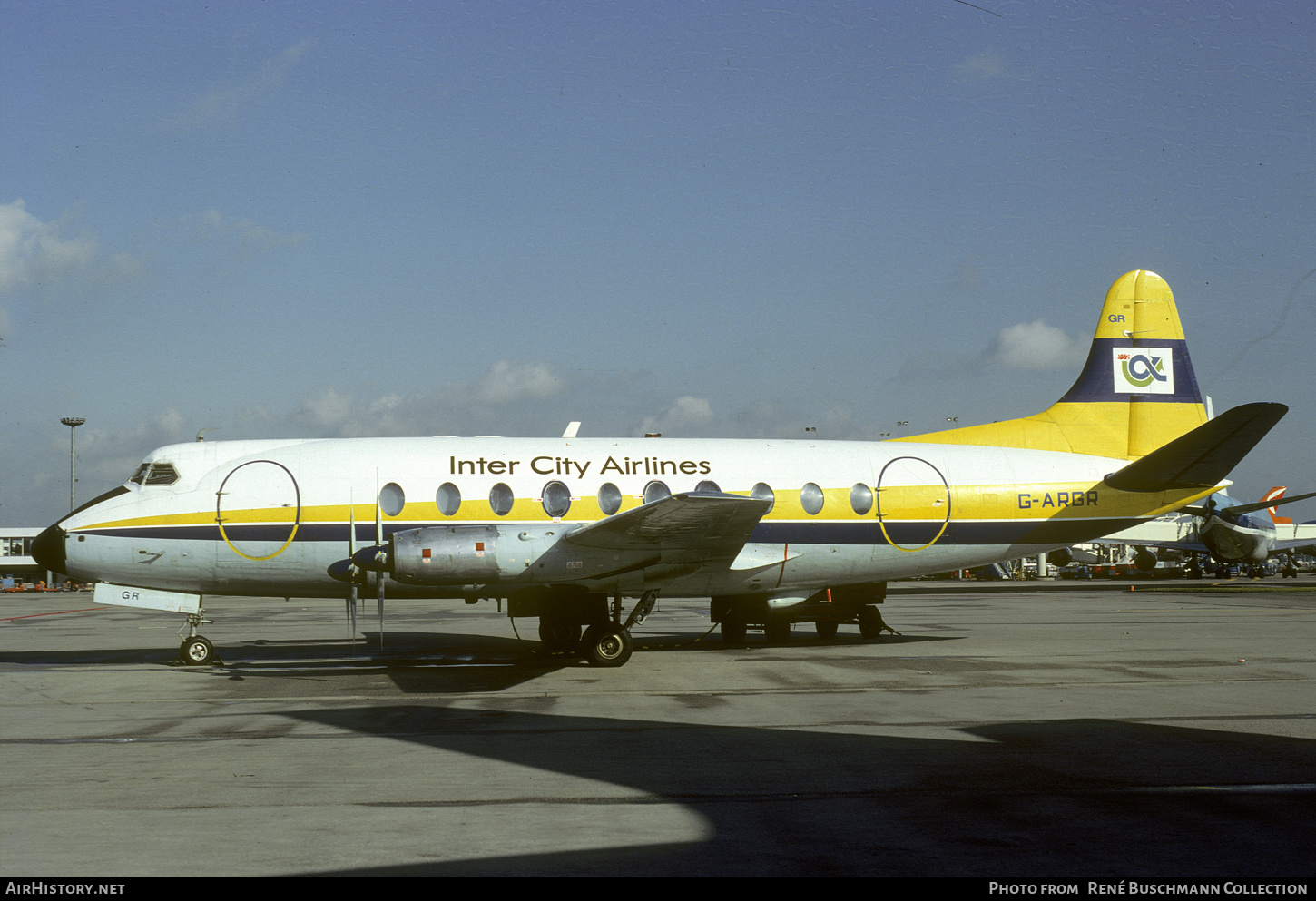 Aircraft Photo of G-ARGR | Vickers 708 Viscount | Inter City Airlines | AirHistory.net #354071