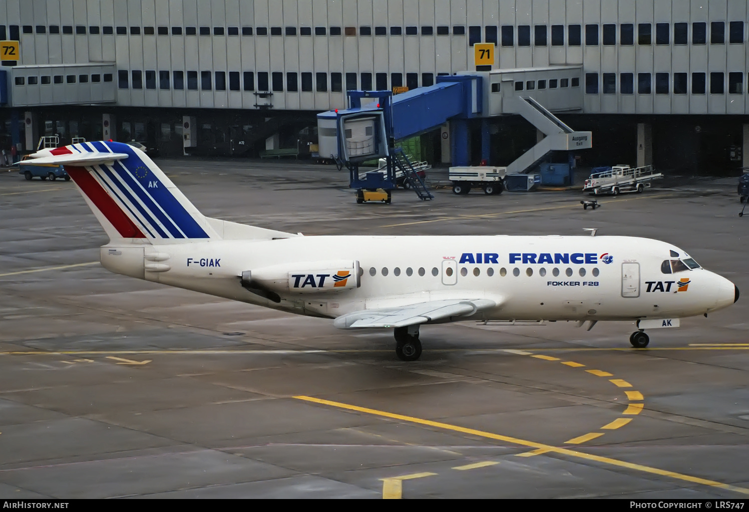 Aircraft Photo of F-GIAK | Fokker F28-1000 Fellowship | Air France | AirHistory.net #354087