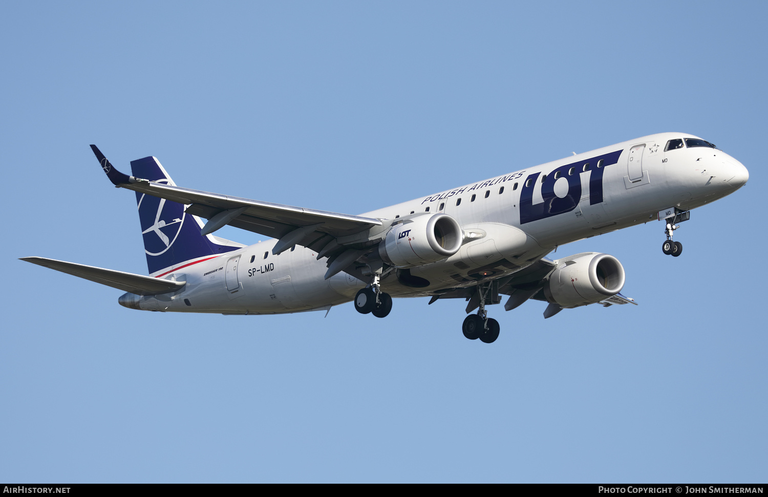 Aircraft Photo of SP-LMD | Embraer 190STD (ERJ-190-100STD) | LOT Polish Airlines - Polskie Linie Lotnicze | AirHistory.net #354185