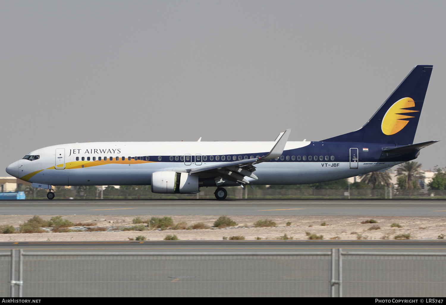 Aircraft Photo of VT-JBF | Boeing 737-85R | Jet Airways | AirHistory.net #354305