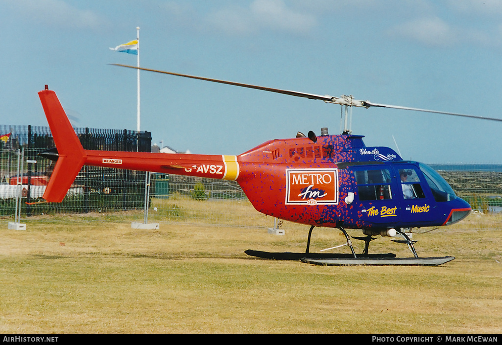 Aircraft Photo of G-AVSZ | Bell AB-206B-2 JetRanger II | GlenAir Helicopters | AirHistory.net #354448