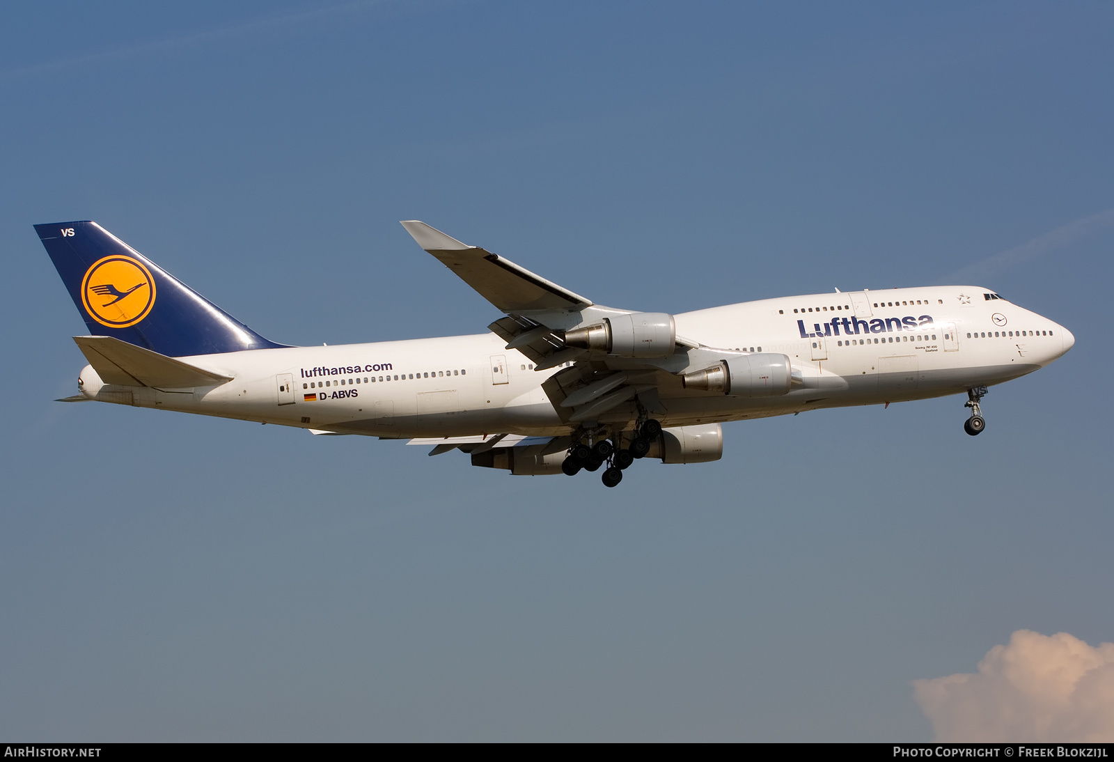 Aircraft Photo of D-ABVS | Boeing 747-430 | Lufthansa | AirHistory.net #354503