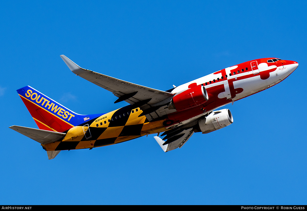 Aircraft Photo of N214WN | Boeing 737-7H4 | Southwest Airlines | AirHistory.net #354515