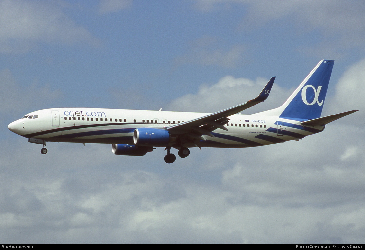 Aircraft Photo of 5B-DCE | Boeing 737-8BK | AJet Aviation | AirHistory.net #355021