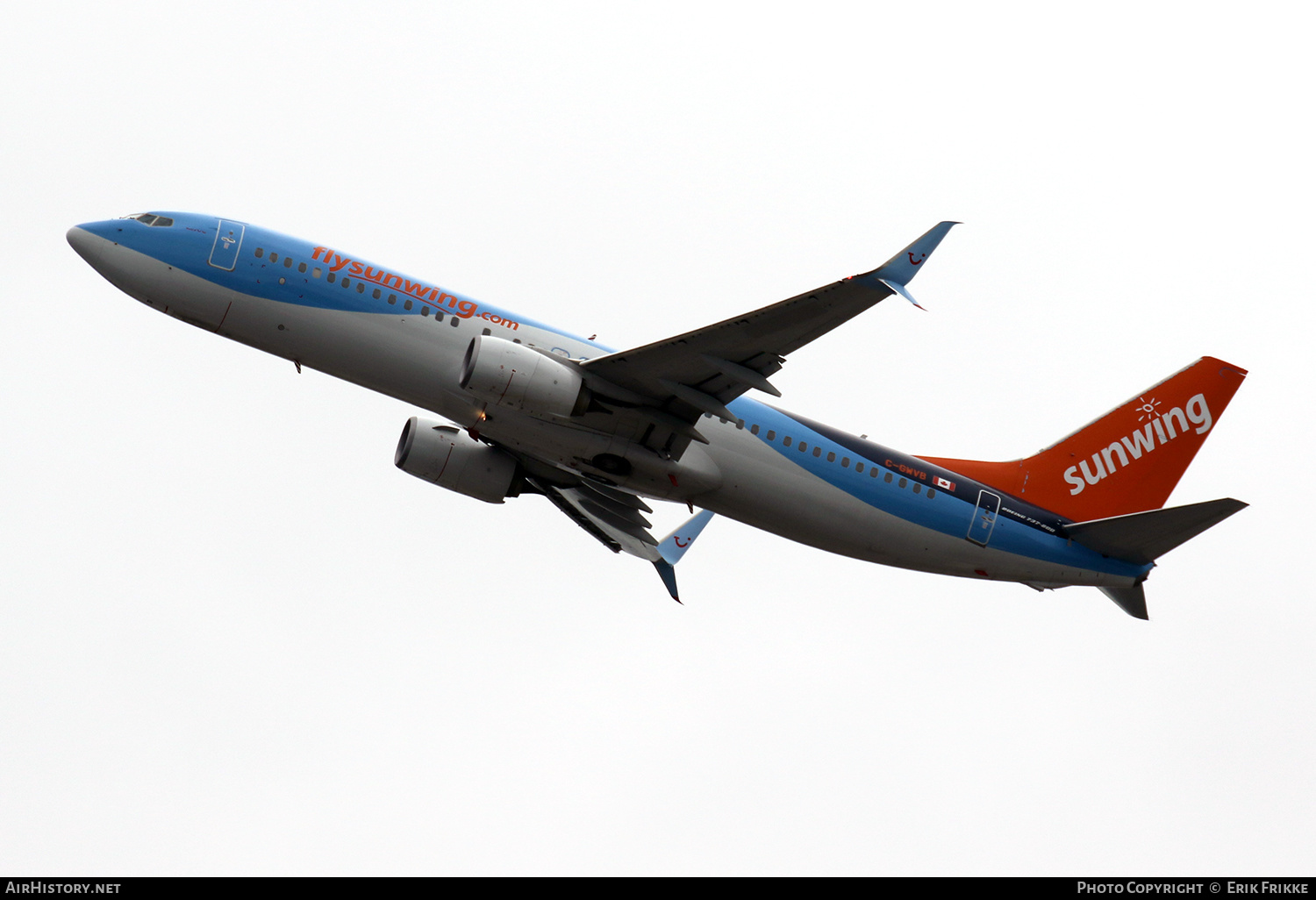 Aircraft Photo of C-GWVB | Boeing 737-8K5 | Sunwing Airlines | AirHistory.net #355113