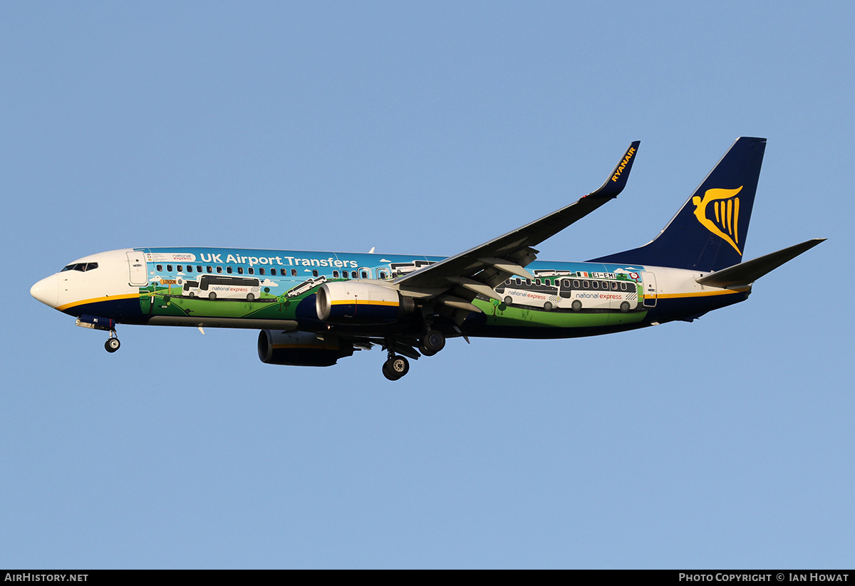 Aircraft Photo of EI-EMI | Boeing 737-8AS | Ryanair | AirHistory.net #355153