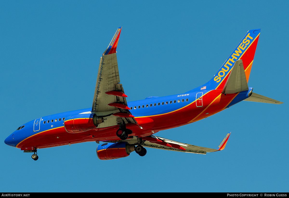 Aircraft Photo of N751SW | Boeing 737-7H4 | Southwest Airlines | AirHistory.net #355280