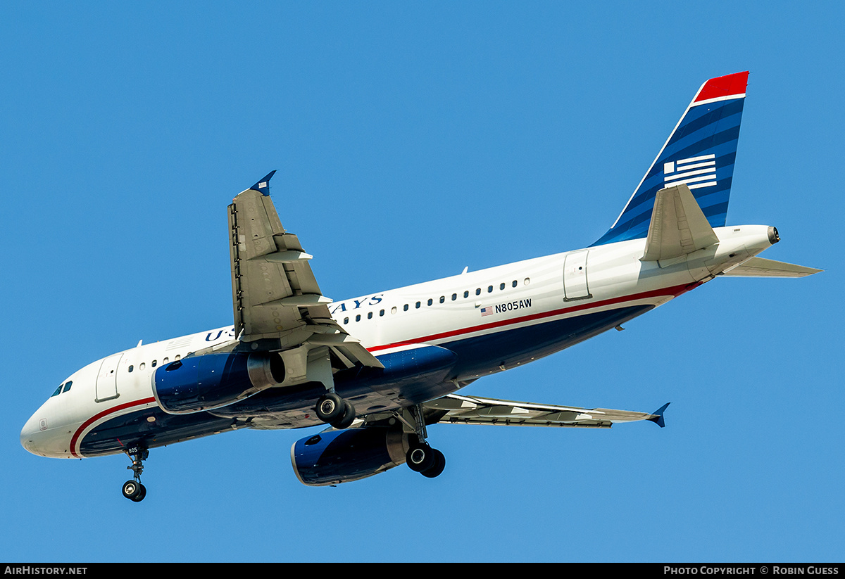 Aircraft Photo of N805AW | Airbus A319-132 | US Airways | AirHistory.net #355291