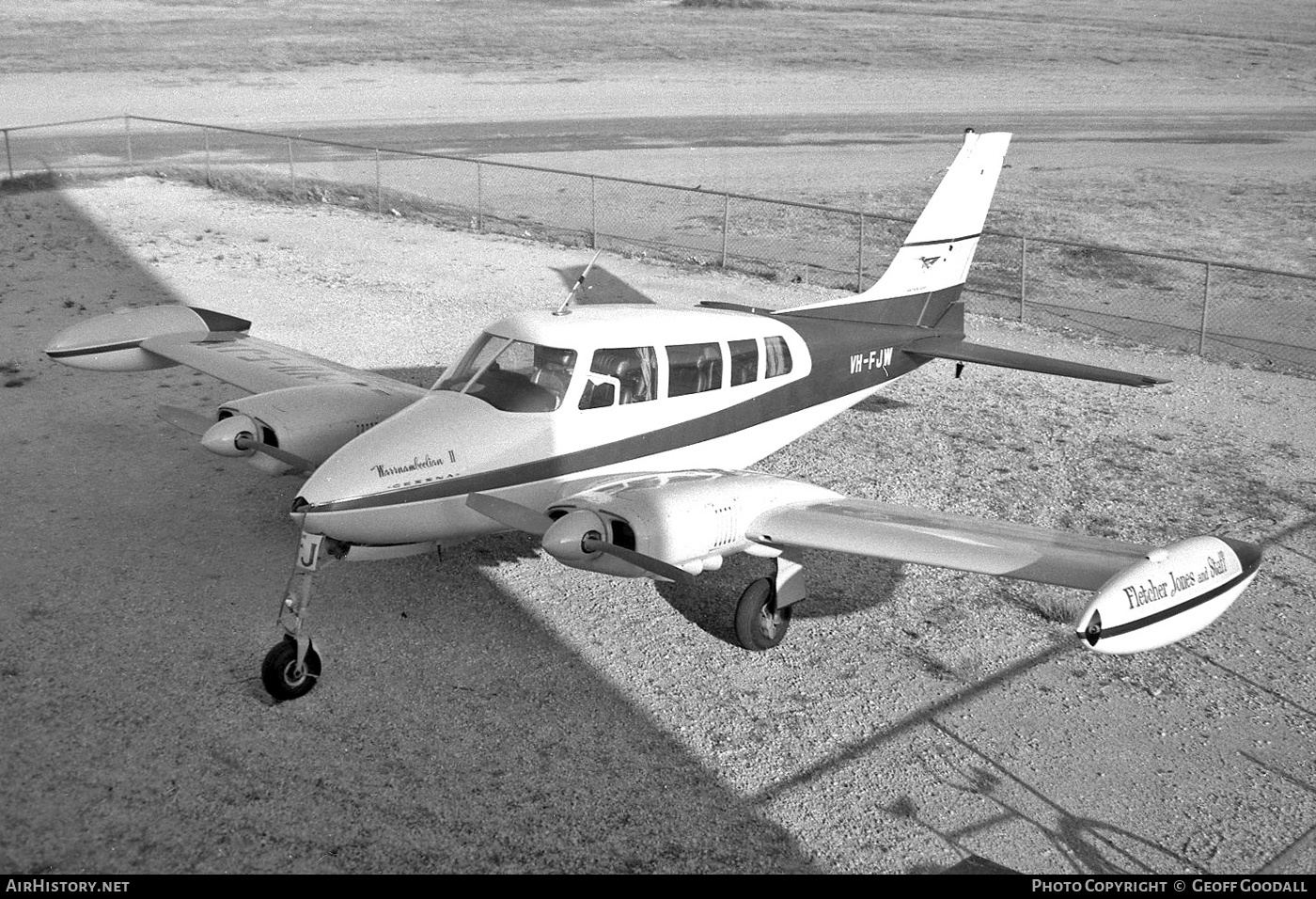 Aircraft Photo of VH-FJW | Cessna 320 Skyknight | Fletcher Jones and Staff | AirHistory.net #355311